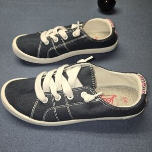 NWOB Jellypop Dallas Womens 6 Kids 4 Denim Casual Sneakers Slip-on Tribal Boho